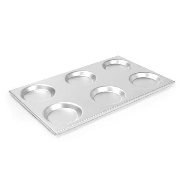 Aluminiumbricka GN 1/1 med runda formar 530x325