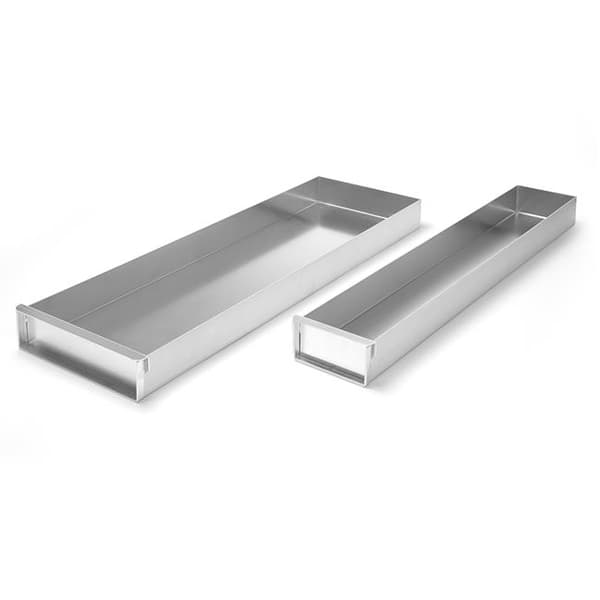 Aluminiumskonfektbakke - lukket 580x200x(H)50