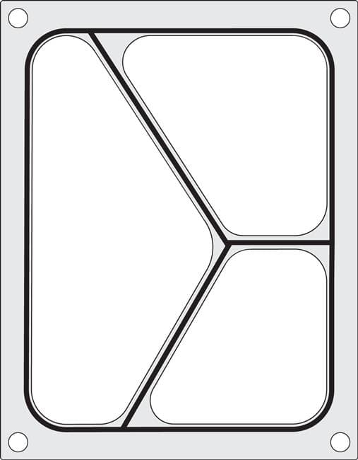 Matrix til en Hendi svejsemaskine til en tredelt bakke 227x178 Grundvariant