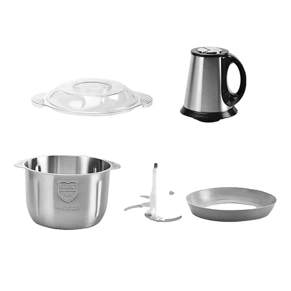 Elektrisk Kød Grinder, Rustfrit Stål, Multifunktionel Grøntsagsskærer, 5L, EU