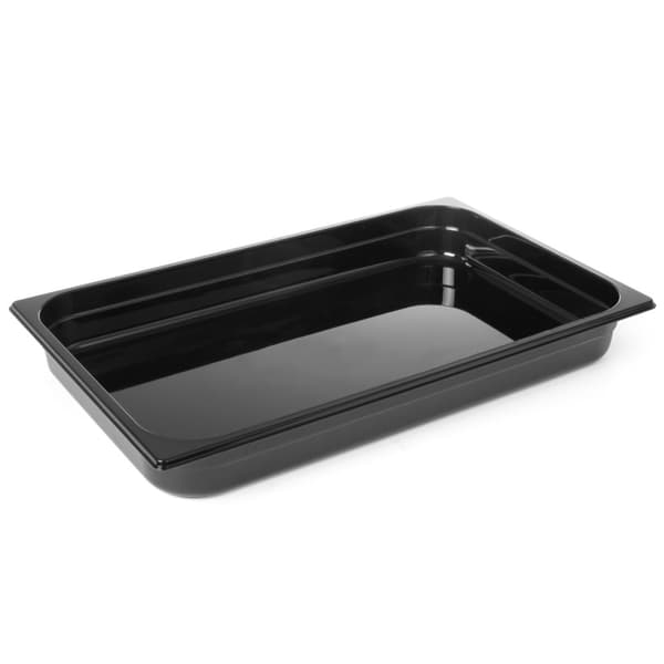 Sort polycarbonat beholder GN 1/1 højde 65 mm - Hendi 862209
