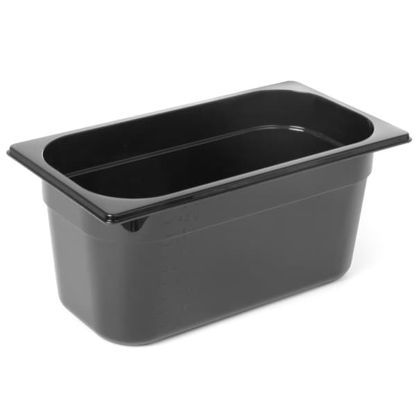 Svart polykarbonat GN-behållare 1/3 höjd 100 mm - Hendi 862520