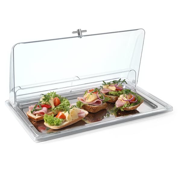 RollTop gennemsigtigt cover til maddisplay GN1/1 - Hendi 866009