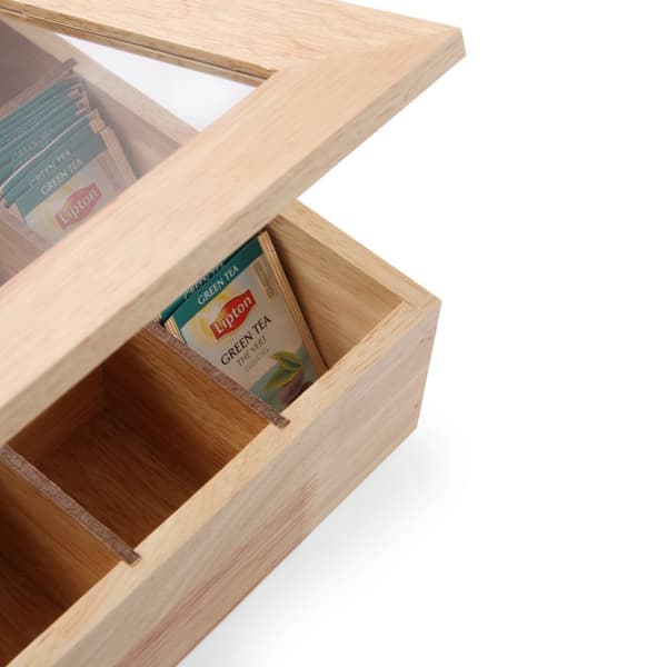 Træ teboks display 30x28cm - Hendi 456514