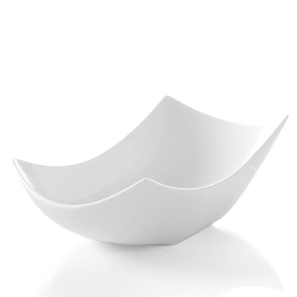 Vanilj dekorativ skål vitt porslin 290x136x80mm - Hendi 785577