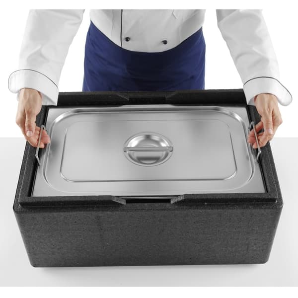 Cateringcontainer GN 1/3 med infällbara handtag 325x176x200mm 7,8L Hendi 817452