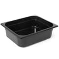 Miniatyrbillede 1 af 2: GN 1/2 cateringbeholder lavet af sort polycarbonat 325x265x150mm 9,5L Hendi 862414