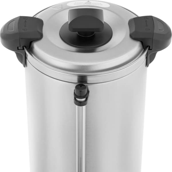 Vandvarmer med dobbeltvægge og afløb, 9 L, 1500 W, sølv