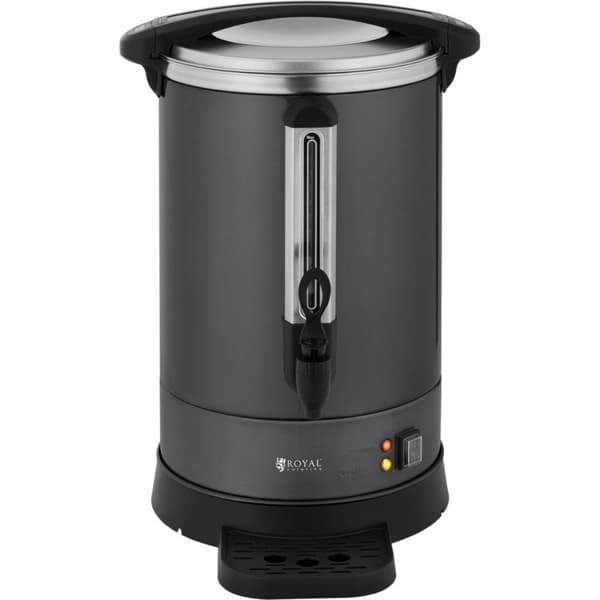 Kaffe-temaskine med hane og drypbakke 14 l 1400 W grå
