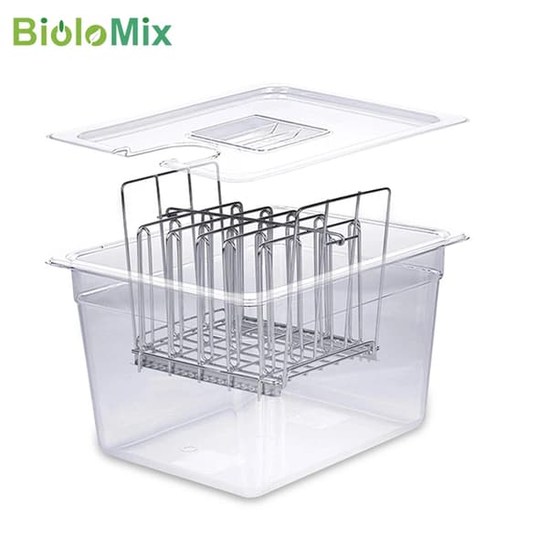 Sous Vide-kokare, rostfria stålrack, avtagbara avdelare, Beige