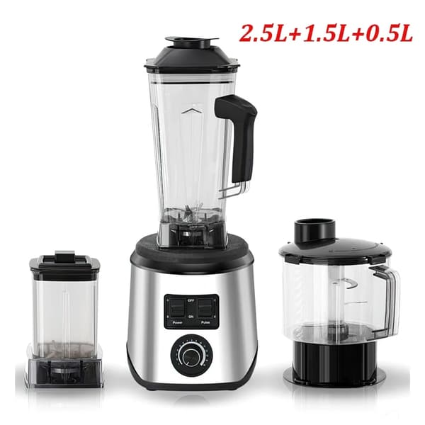 Blender Mixer, 9500W Strøm, 3 Beholdere, 3L+15L+05L, EU-stik