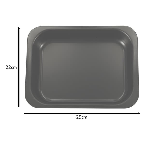 Bageplade kageform universal kageform 29cm x 22cm x 6cm sort