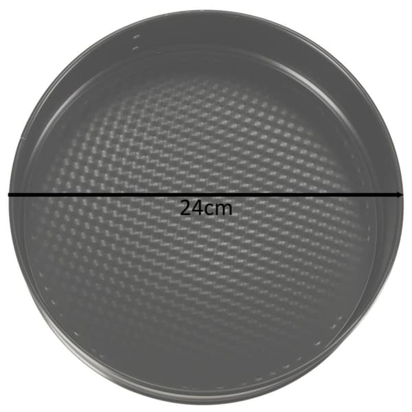 Joustomainen kakkuvuoka irrotettavalla reunalla, 24 cm, musta