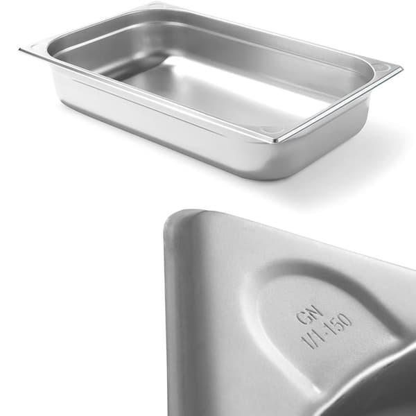 Kitchen Line GN 1/1 stålbeholder, højde 150 mm - Hendi 806142