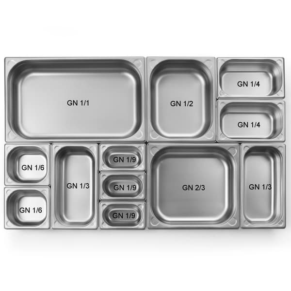 Kitchen Line GN 1/9 stålbehållare, höjd 100 mm - Hendi 806739