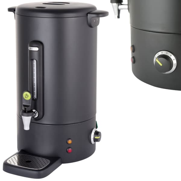 Kaffevärmare med droppfri kran svart Concept Line 18 l - Hendi 211465