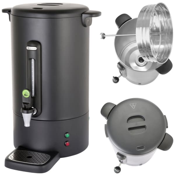 Kaffemaskine med drypfri hane sort Concept Line 13 l - Hendi 211489