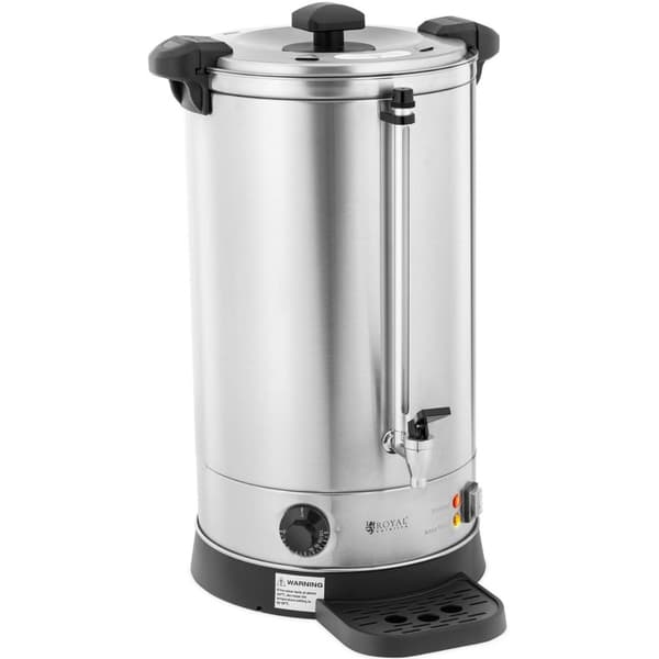 Varmvattenberedare med dubbla väggar och avlopp 19,7 L 2500 W silver