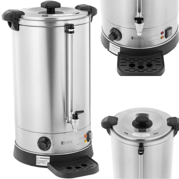 Varmvattenberedare med dubbla väggar och avlopp 19,7 L 2500 W silver