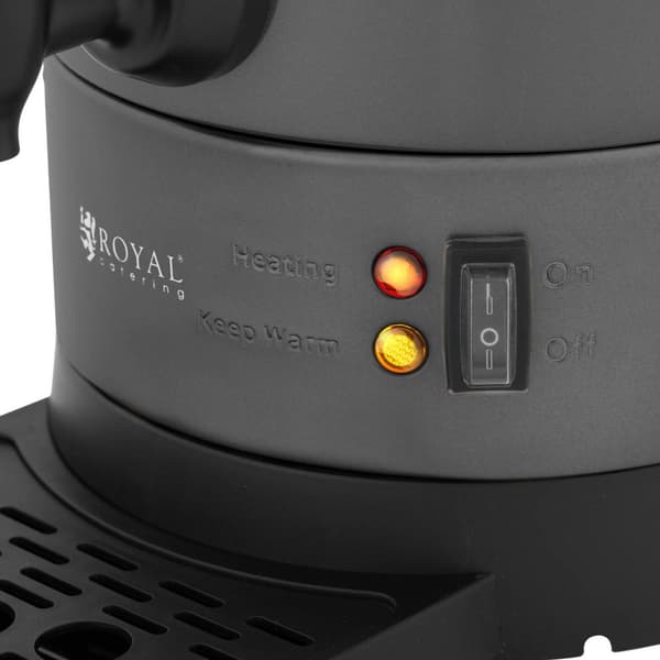 Te-kaffemaskine med hane og drypbakke, 6 l, 950 W, grå