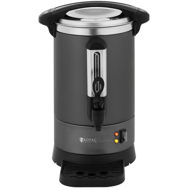Te-kaffemaskine med hane og drypbakke, 6 l, 950 W, grå