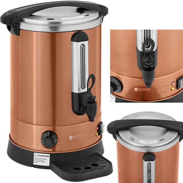 Lämminvesivaraaja kaksoiseinillä ja viemäriputkella 13,5 L 2500 W oranssi