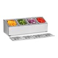Miniatyrbild 3 av 5: Displaystativ för cateringcontainrar 4 x GN1/6 + 4 x Containers