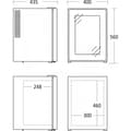 Miniatyrbillede 5 af 6: Scandomestic MB 34 BGD -minibar