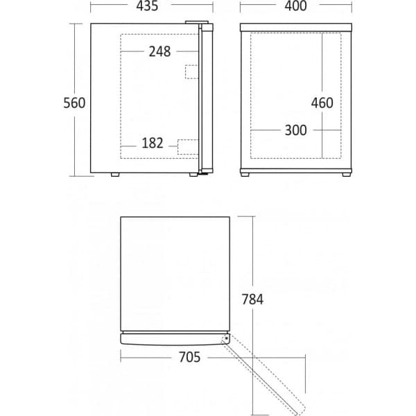 Scandomestic MB 34 BE -minibar