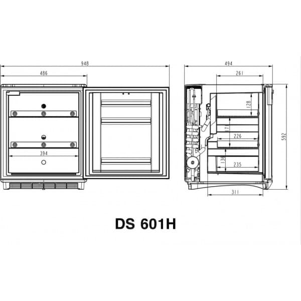 Dometic DS601H -läkemedelskylskåp
