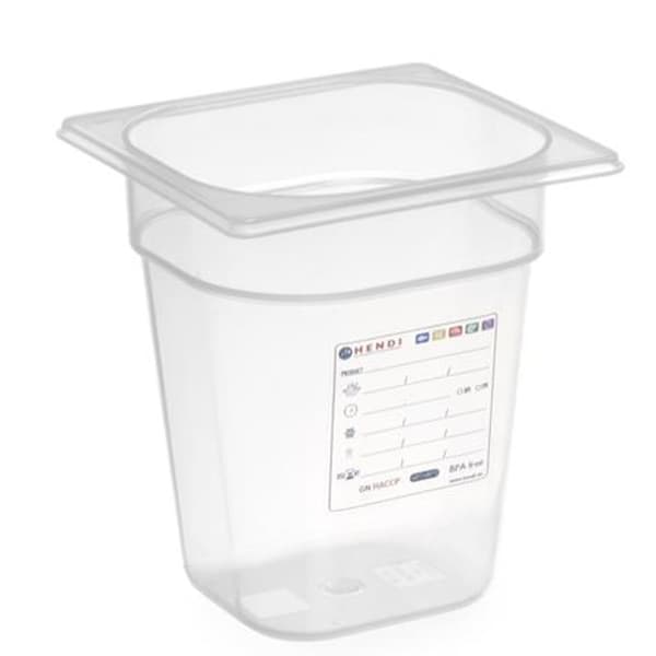 Polypropeenisäiliö GN 1/6 korkeus 100 mm - Hendi 880470