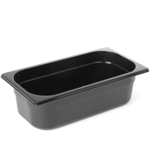 Musta polykarbonaattisäiliö GN 1/4 korkeus 65 mm - Hendi 862636