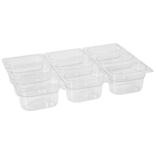 GN läpinäkyvä polykarbonaattisäiliö GN 1/9 korkeus 65 mm - Hendi 861837