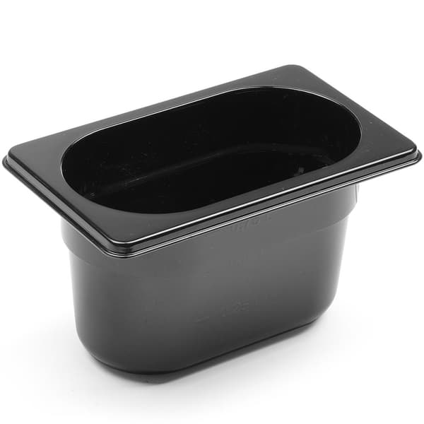 GN 1/9 cateringbehållare av svart polykarbonat 176x162x100mm 1L Hendi 862827