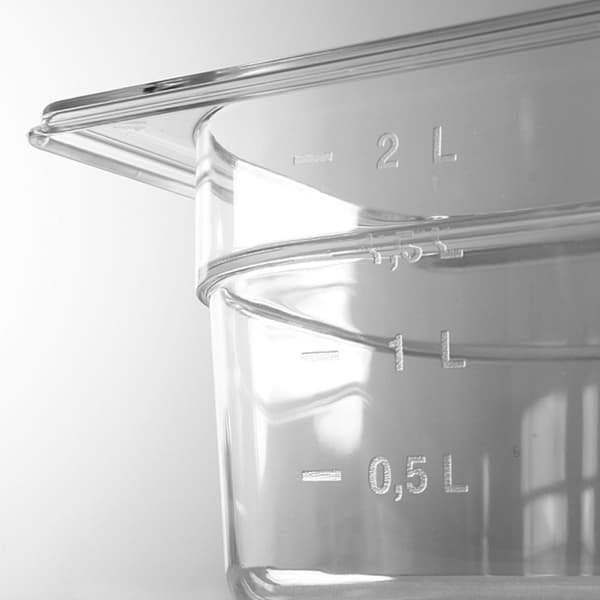 Transparent GN polykarbonatbehållare GN 1/6 höjd 65 mm - Hendi 861738
