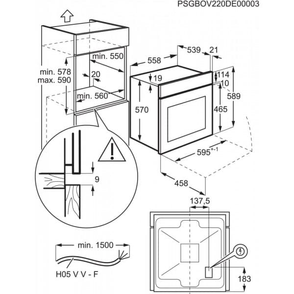 Electrolux BOC001EX 600-seriens fristående ugn, stål