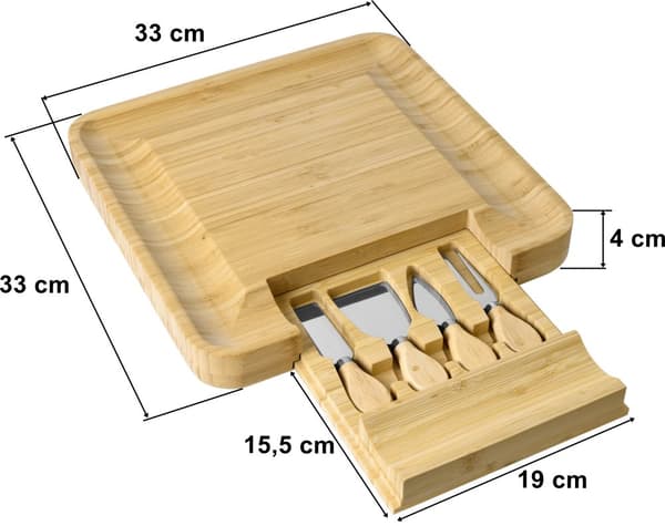 Estera bambu snack och ostbräda