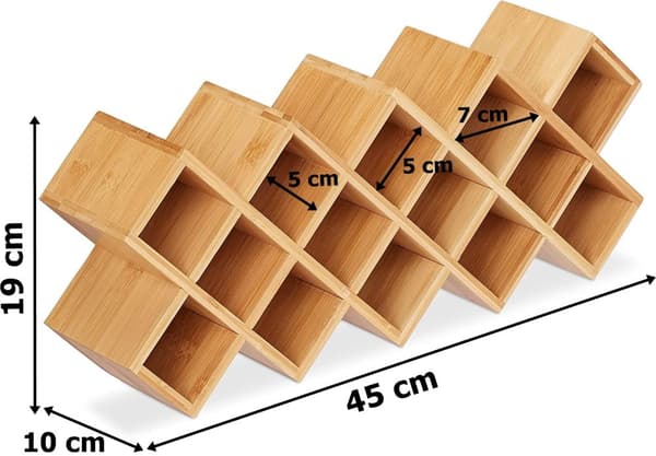 KOCHEN bambus krydderihylde med 18 glas