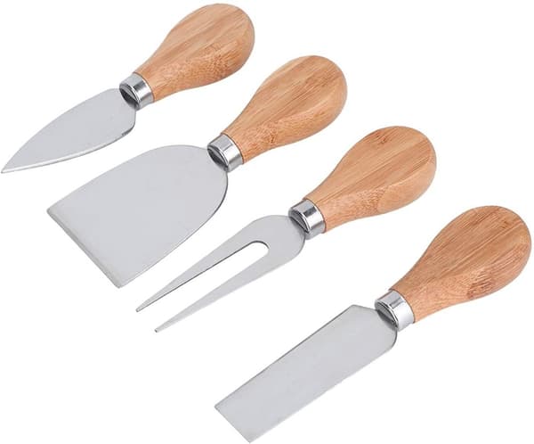 WARNA bambus ostebord 22 cm + knive