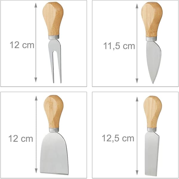 WARNA bambus ostebord 22 cm + knive