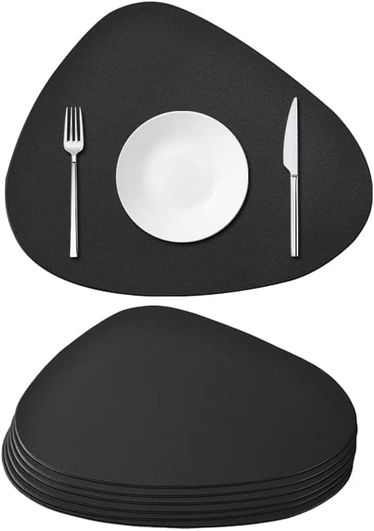 Set med 8 TRIVAL BLACK bordsunderlägg