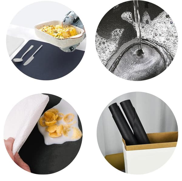 Set med 8 TRIVAL BLACK bordsunderlägg