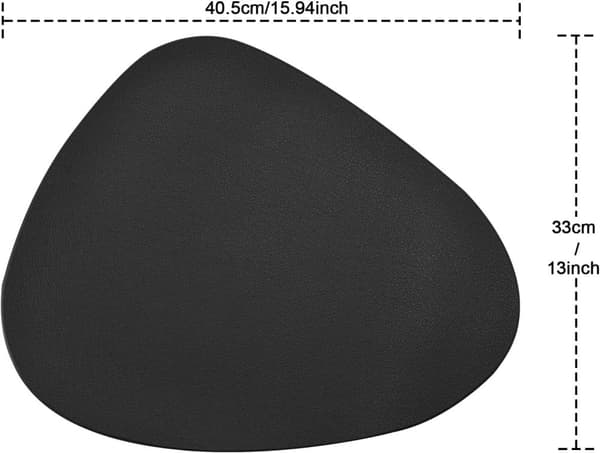 Set med 8 TRIVAL BLACK bordsunderlägg