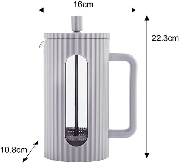 GLAS FRANSK PRESSE TE/KAFFEMAKER 1000 ML GR? KLAUSBERG KB-7752