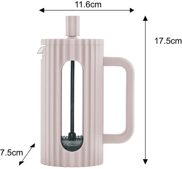 GLAS FRANSK PRESS TE/KAFFEMASKIN 350 ML BEIGE KLAUSBERG KB-7744