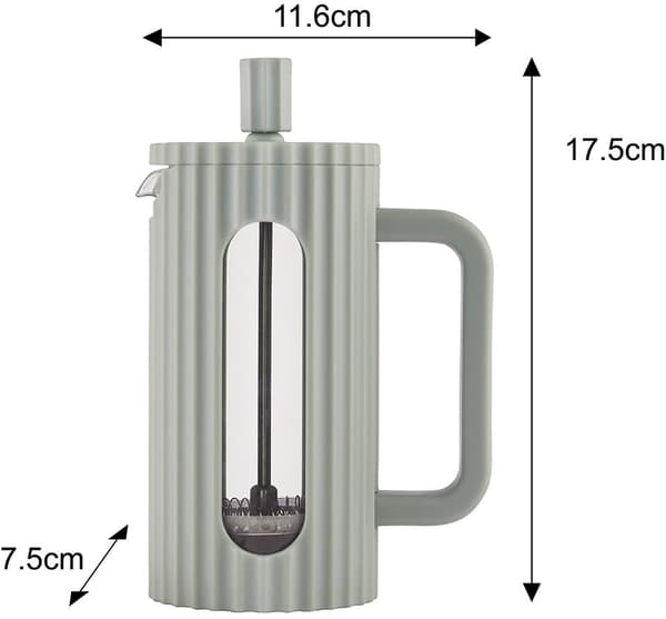 GLAS FRANSK PRESSE TE/KAFFEMAKER 350 ML GR?N KLAUSBERG KB-7745