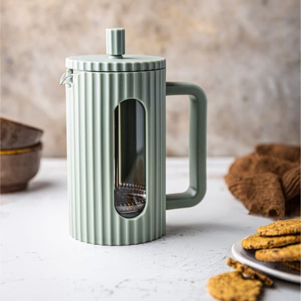 GLAS FRANSK PRESSE TE/KAFFEMAKER 350 ML GR?N KLAUSBERG KB-7745