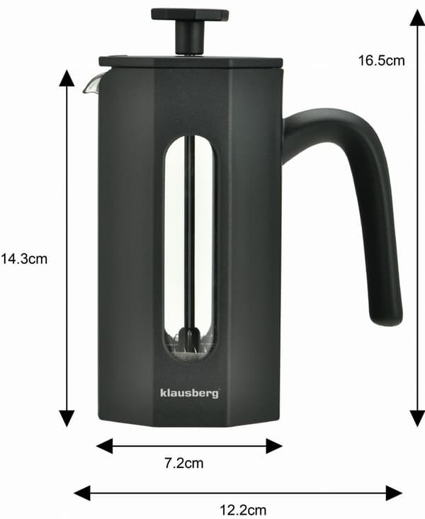 KAFFE/TE-F�DARE 0,35L FRANSK PRESS KLAUSBERG KB-7676
