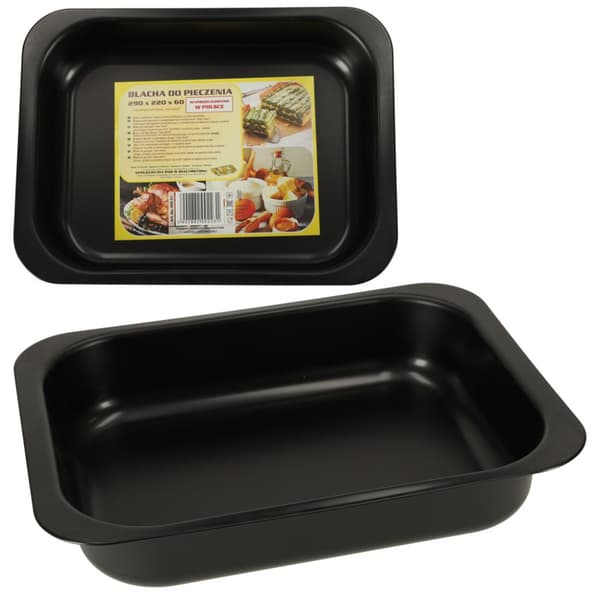 Bageplade kageform universal kageform 29cm x 22cm x 6cm sort
