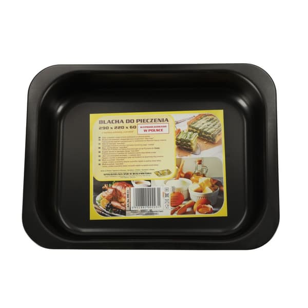 Bageplade kageform universal kageform 29cm x 22cm x 6cm sort